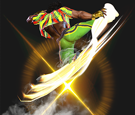 Dee Jay from Street Fighter 6 with his Jackknife Maximum move.