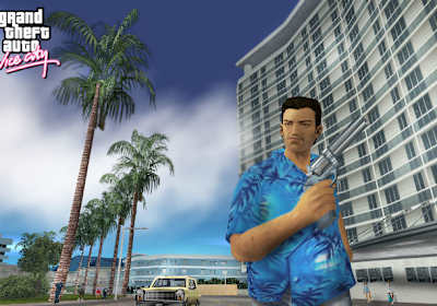 Tommy Vercetti in GTA Vice City.