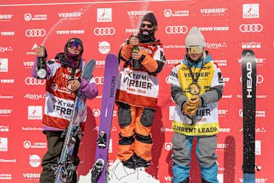 Elisabeth Gerritzen lors de sa victoire à Verbier en 2021