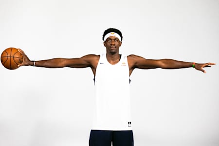 Pascal Siakam poses for a portrait in Los Angeles, United States in November of 2020.