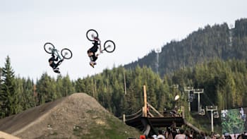 Harriet Burbidge-Smith performs at Crankworx Whistler Speed and Style in Whistler, Canada on July 28, 2023 