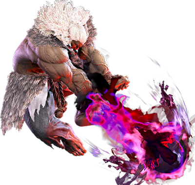 Akuma's Super Art 1 in the air
