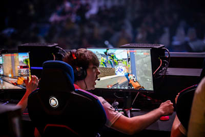 Event participant celebrates during Red Bull Campus Clutch World Finals in Sao Paulo, Brazil on December 16, 2022.