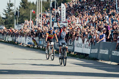 Thomas Pidcock performs at UCI XCO World Cup in Albstadt, Germany on May 08, 2022