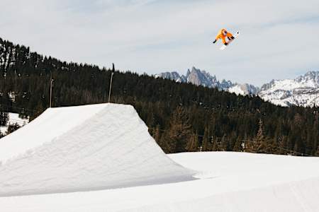 Brock Crouch rides Mammoth Mountain unbound terrain park