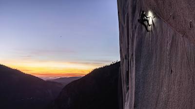  Sasha DiGiulian climbs the Platinum route on El Capitan in Yosemite National Park, California, USA on November 9, 2025. 