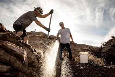 Trail builders in action