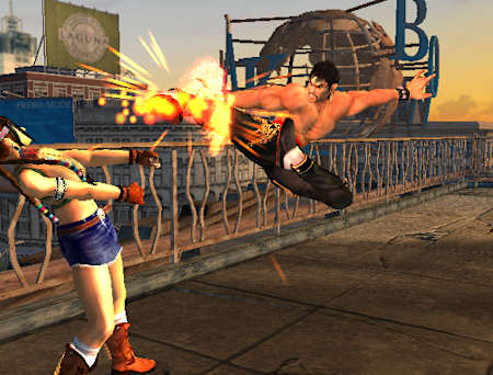 Marshall Law as depicted in Bandai Namco Studios's fight game Tekken 5.