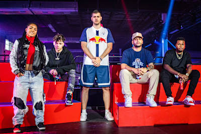 The judges at Red Bull Batalla US Finals at Soho Studios in Miami
