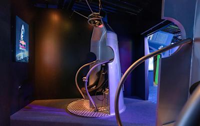 The equipment used to create the VR version of the Red Bull Stratos space jump in Lucerne.