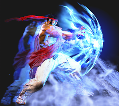A screengrab of Ryu in Street Fighter 6. 