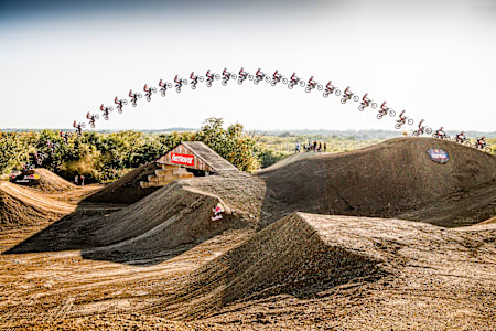 Tyler Bereman hits a jump at Red Bull Imagination 2023 in Fort Scott