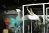 Kochi fitness trainer Nipun Viju performs calisthenics exercises in a gym.