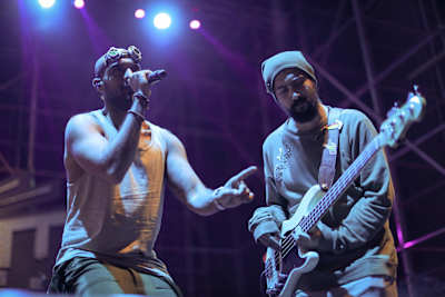 Sharmoofers perform at Red Bull SoundClash in Dandy Mega Mall, Cairo, Egypt, on February 24, 2017.