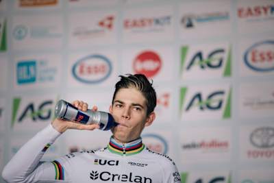 Wout van Aert durante el Campeonato Belga de Ciclocross en 2018.
