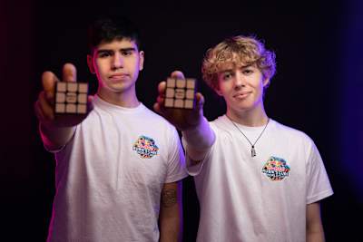 Patrick Ponce and George Scholey pose for a portrait in London, United Kingdom on November 30, 2021