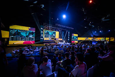 The venue for the Red Bull Campus Clutch World Final at the Estádio do Pacaembu in São Paulo, Brazil on December 16, 2022.