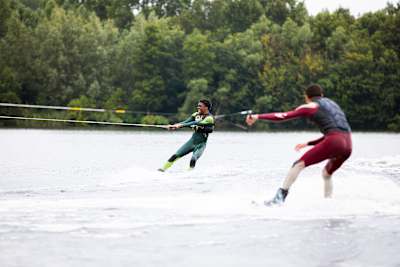 Bilal Wahib and Defano Holwijn at his Wakey Wakey wakeboard workshop