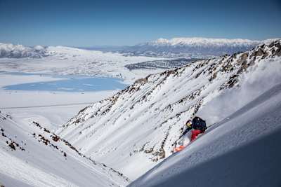 Michelle Parker backcountry skis the Sierra Nevada Mountains