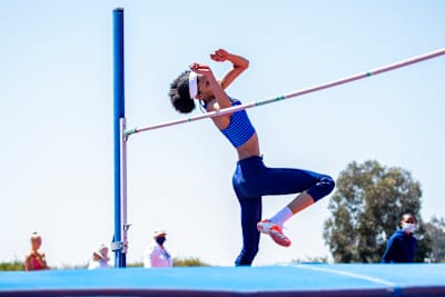 Vashti Cunningham trains in Chula Vista, California