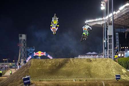 Travis Pastrana and Tyler Bowers at Red Bull Straight Rhythm 2019