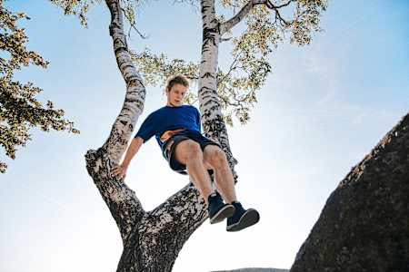 Krystian Kowalewski is pictured during the filming of Wild Freerun in Poland.