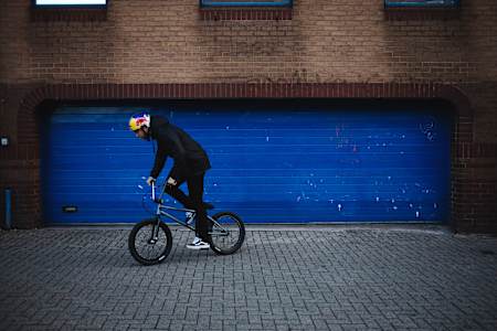 BMXer Bas Keep rides his Tall Order 315 during filming of his More Walls video project.