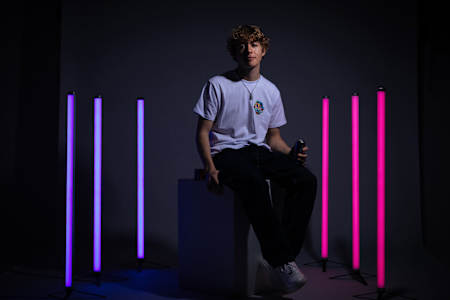 George Scholey poses for a portrait in London, United Kingdom on November 30, 2021.