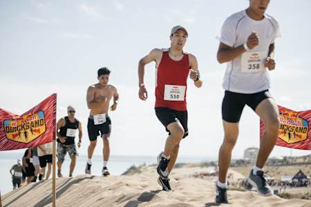Participants at Red Bull Quicksand in Almaty, Kazakhstan.