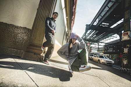 Logistx and Victor poses for a portrait in New York