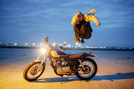 Red Bull BC One Cypher Teaser with B-Boy Amir Backstage in Almaty, Kazakhstan on May 10, 2022. 