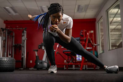 Maame Biney trains in Woodbridge, VA