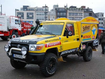 Das fliegende Pommes Mobil bei der Dakar 2009