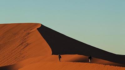 As dunas de areia de Sossusvlei, na parte sul do deserto do Namibe.