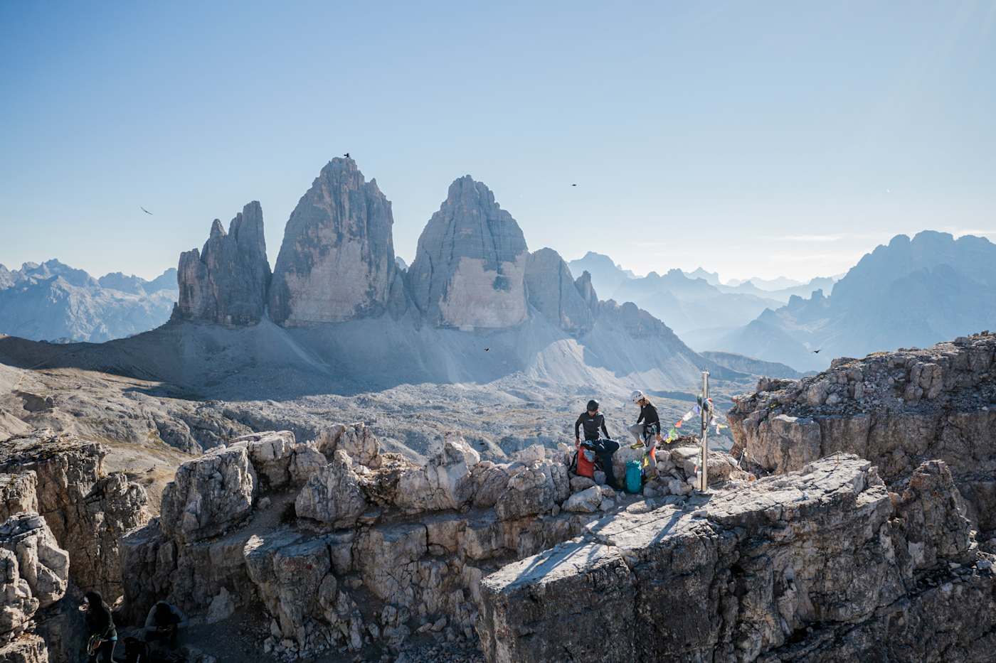 Athletes must climb the Toblinger Knoten (2,617m)