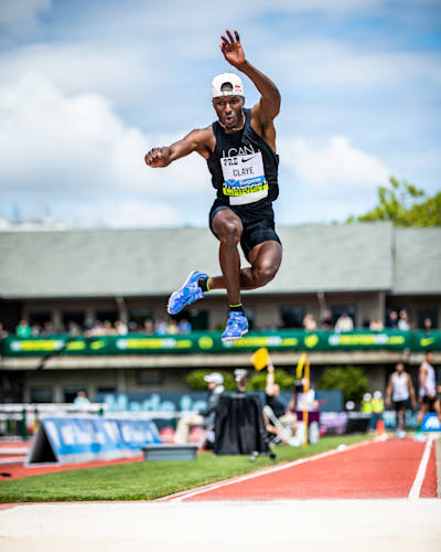 Will Claye at the 2018 Prefontaine Classic IAAF Diamond League meet