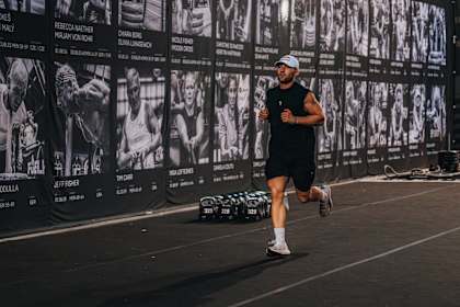 Jake Dearden in action at the Hyrox World Championship in Nice, France, on 9th June 2024. 