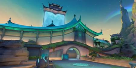 A screenshot of the Summit map in VALORANT. 
