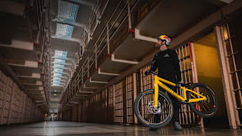 Danny MacAskill inside Alcatraz.