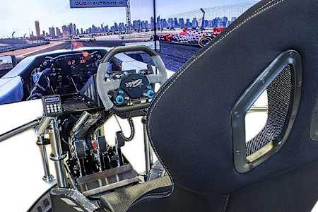 A racecar simulator.