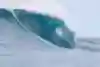 Izzi Gomez surfs a huge wave at Cortes Bank, California