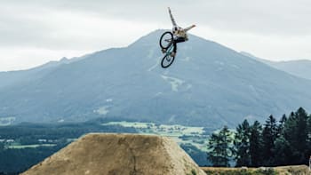 Dawid Godziek performs at Crankworx in Innsbruck, Austria, on June 16, 2022.