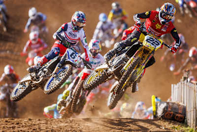 Ken Roczen #22 competes during the FIM MXoN 2023 in Ernee, France 