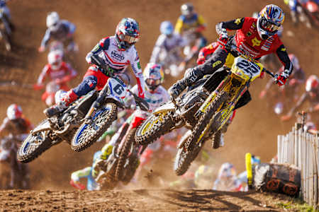 Ken Roczen #22 competes during the FIM MXoN 2023 in Ernee, France 