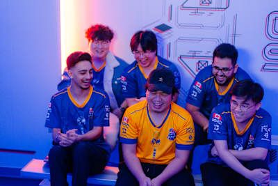 Big Pizza reacts to footage from the Red Bull Campus Clutch National Final