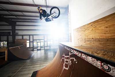 Nikita Ducarroz rides at Daniel Dhers Action Sports Complex in Raleigh, North Carolina on February 02, 2021.