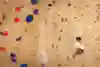 A team member takes on a climbing wall at a Checkpoint Challenge for Red Bull Can You Make It? in Vrbnje, Slovenia on May 24, 2024.