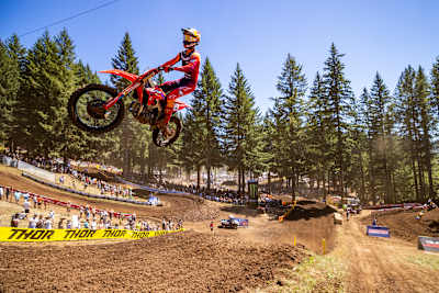 Jett Lawrence races at Round 8 at Washougal MX Raceway