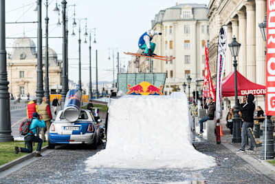 Tamas Stiller during the Snowattack Activation in Budapest, Hungary