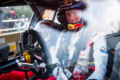 Elfyn gets focused during the WRC Sweden in Torsby, in February 2020